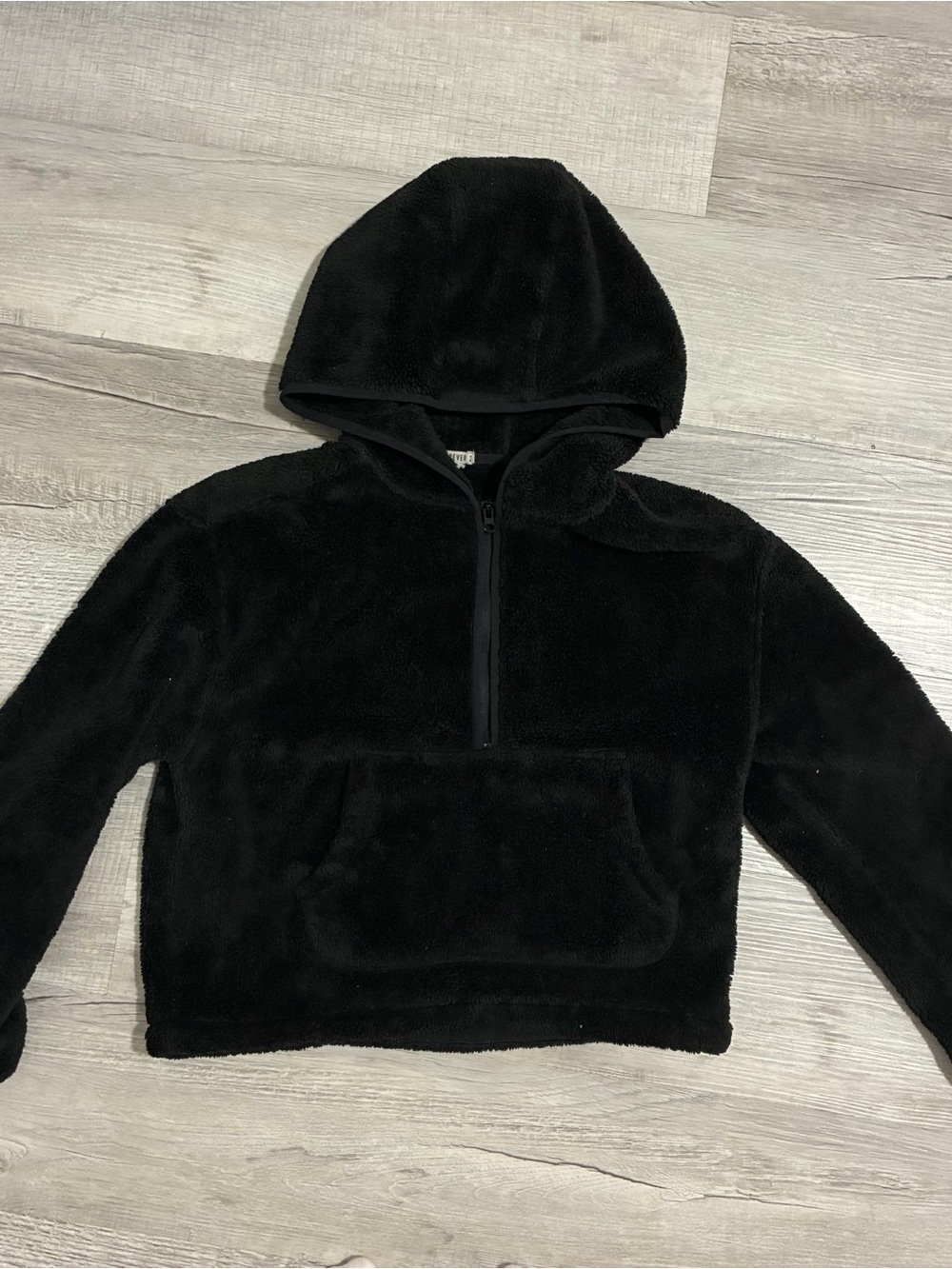 forever 21 hooded teddy sherpa jacket